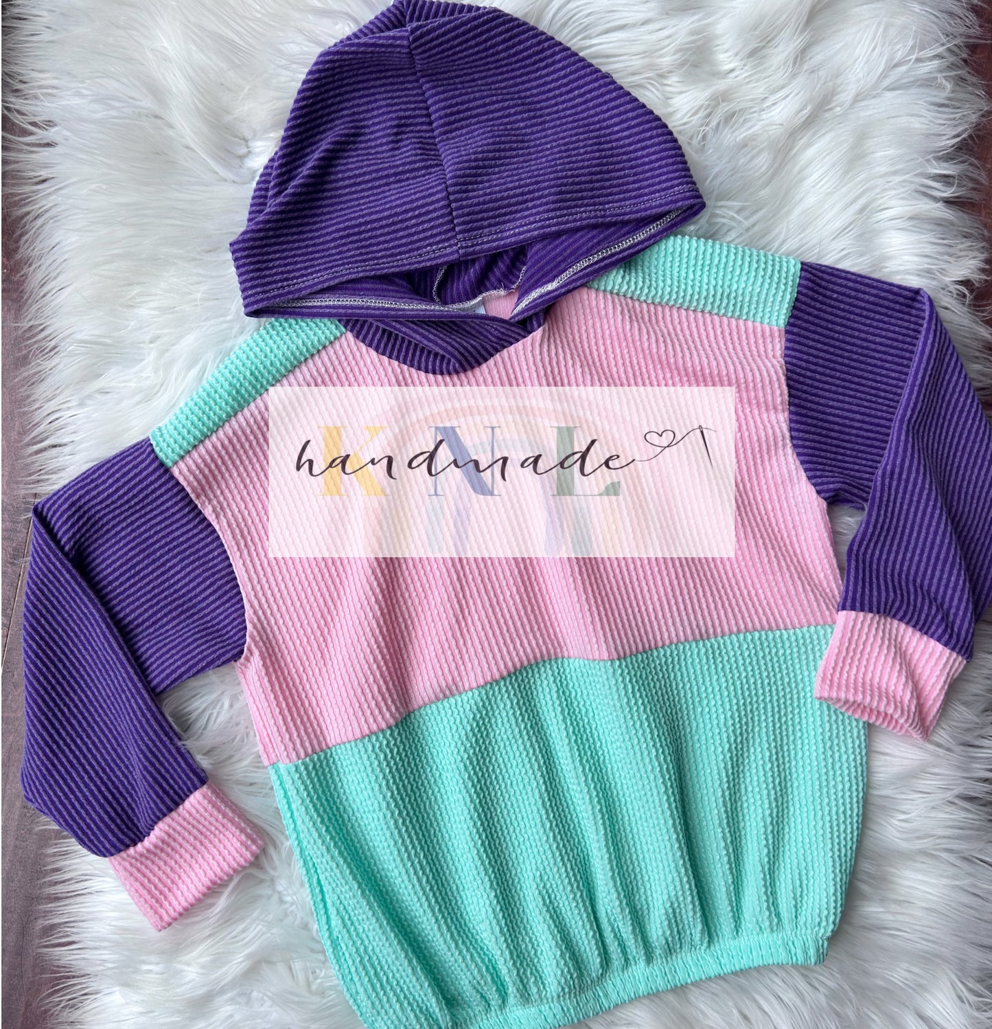 6-7 color block hoodie