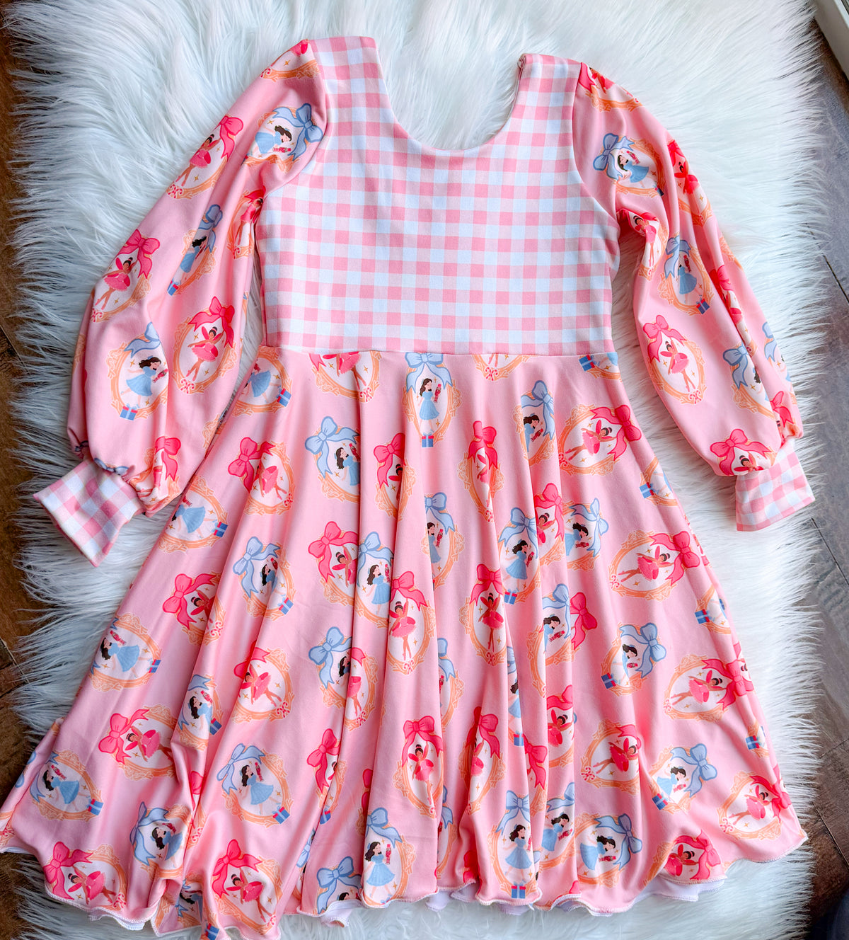 6-7 twirl with puff sleeves RTS