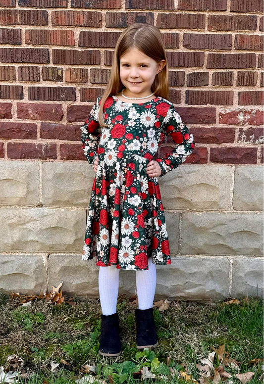 Holiday Floral Twirl