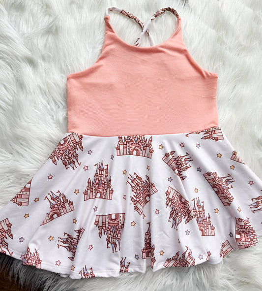 6/7y criss cross back peplum