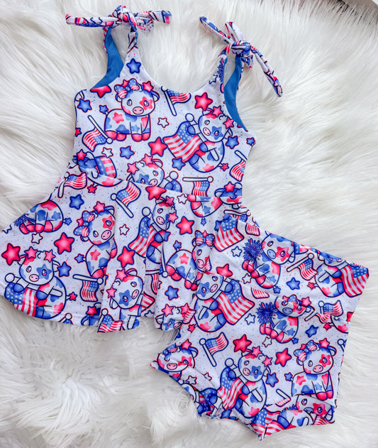 12/18m Peplum + Bummie Set