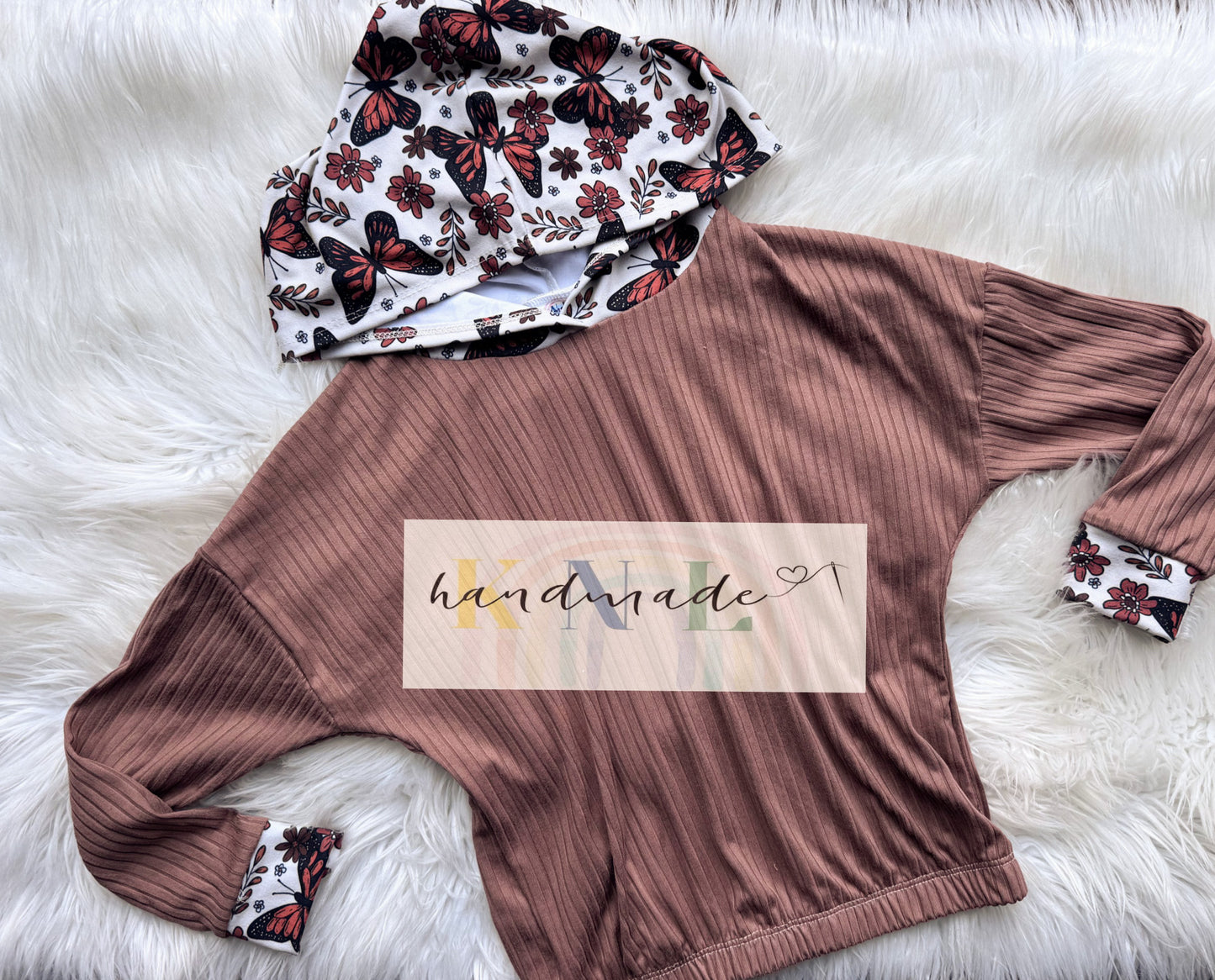 7/8 color block hoodie