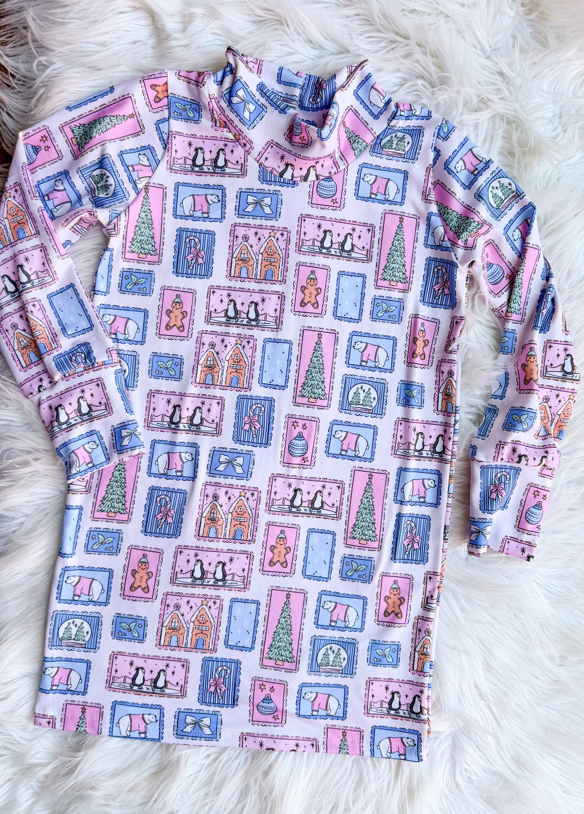5t mock neck tshirt dress RTS