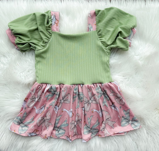 6y wesly peplum with puff sleeves