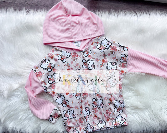 7/8y color block hoodie