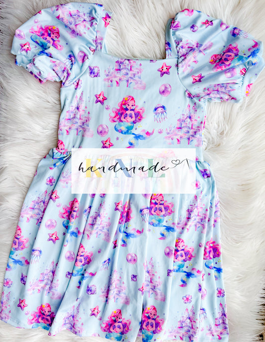 6y Wesly Dress with Puff Sleeves