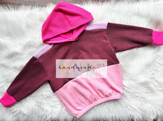 3t color block hoodie