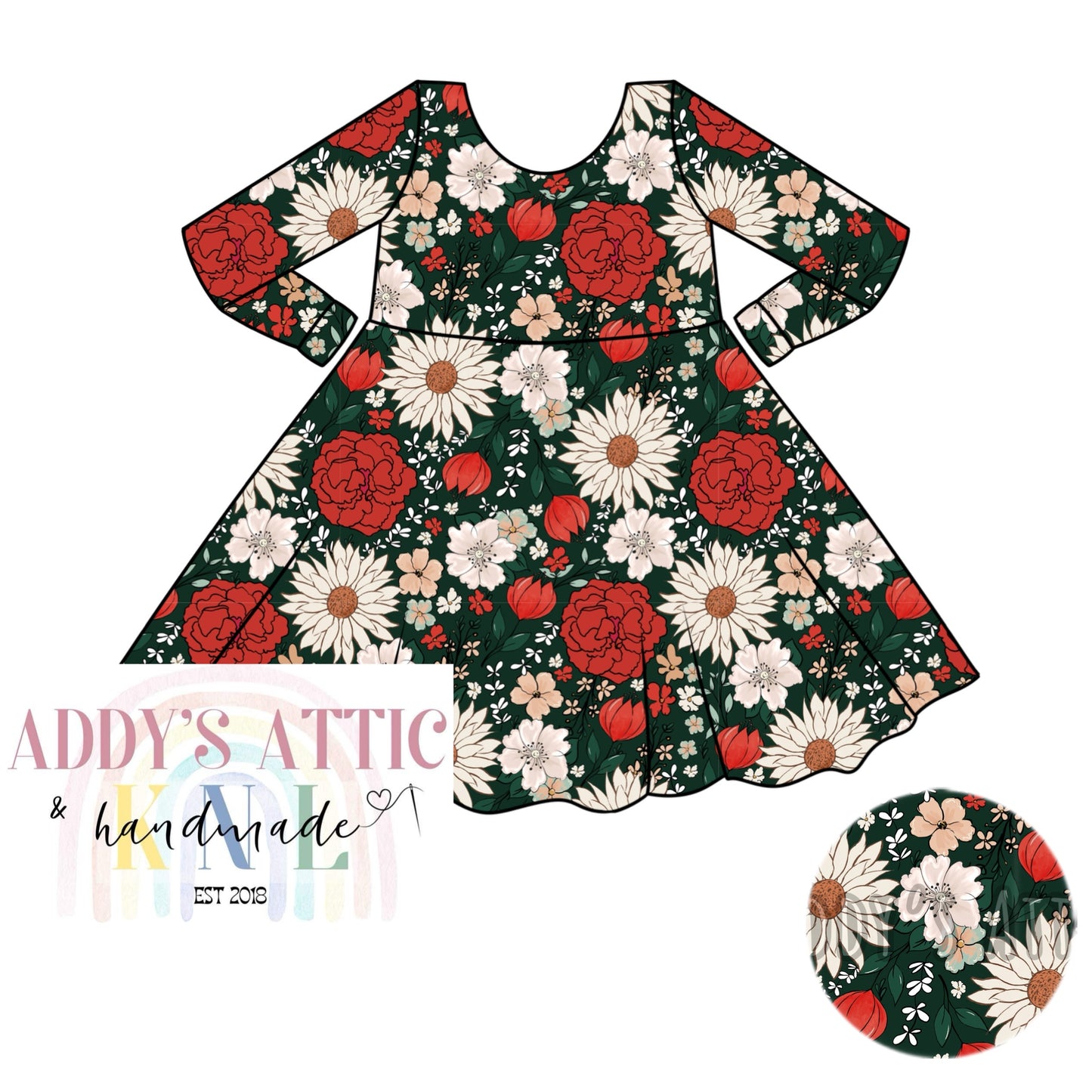 Holiday Floral Twirl