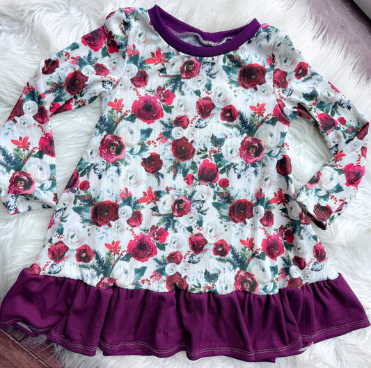 2t long sleeve ruffle dress