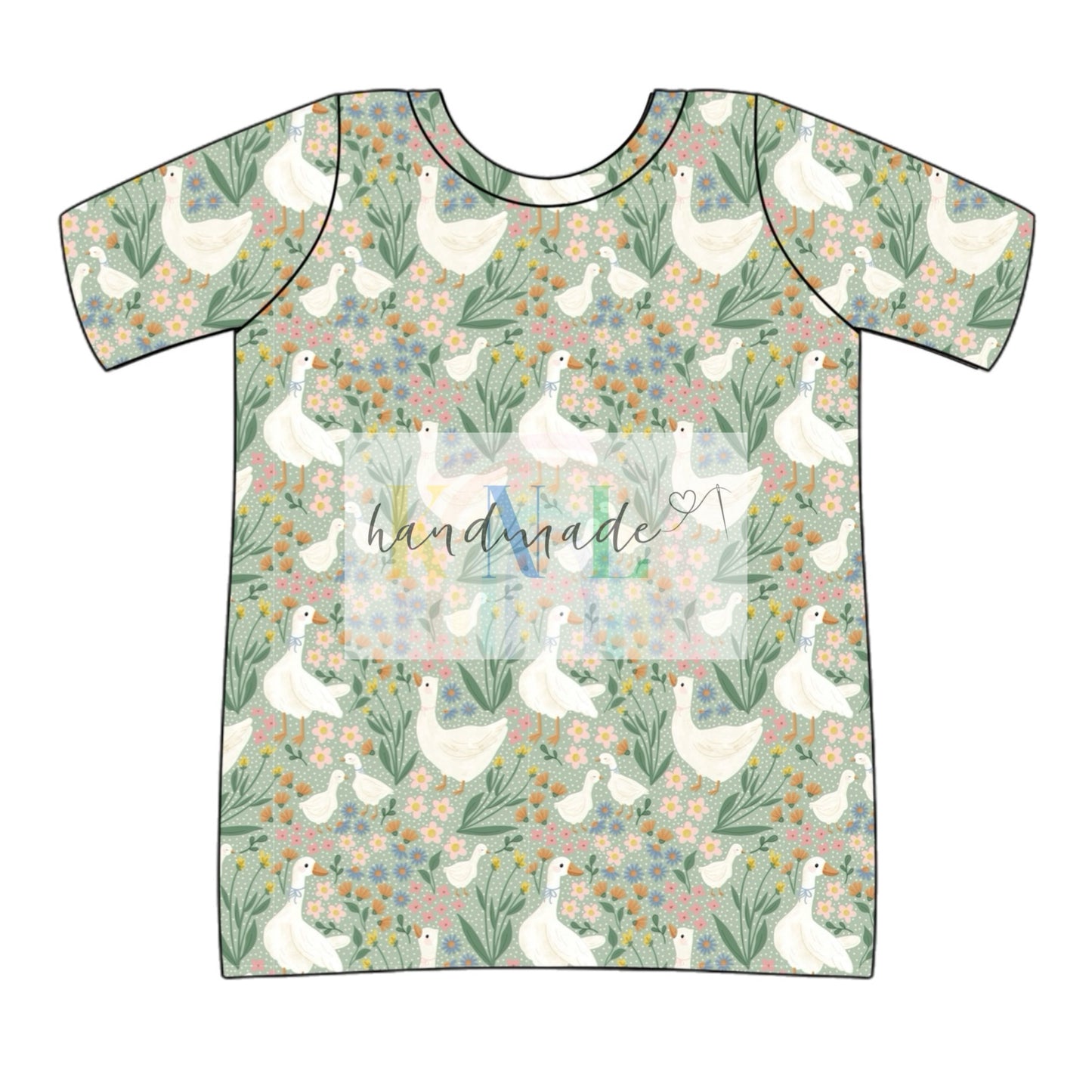 Floral Goose Slouchy Tee