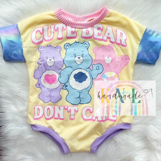 12-18m upcycle sweater romper (short sleeve)