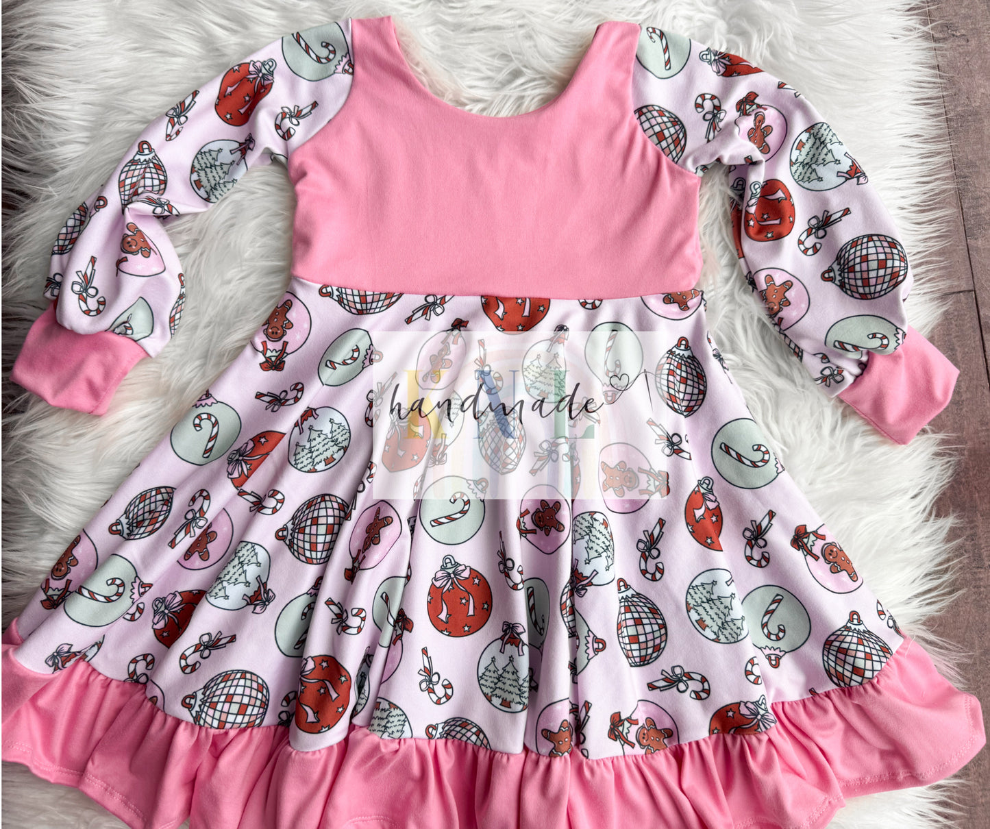 3t dress with ruffles and puff sleeves RTS