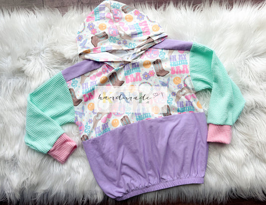 7-8 color block hoodie