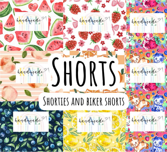 Fruits- Shorts (shorties and biker shorts)