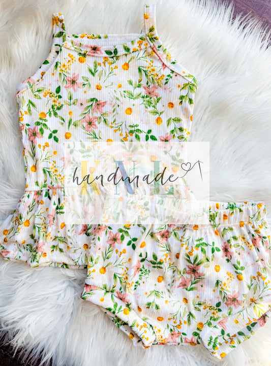 5t cami peplum+ shorties SET