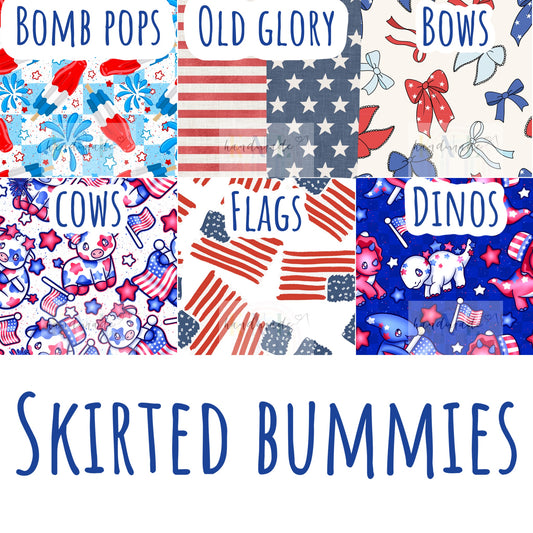 Patriotic- Skirted Bummies