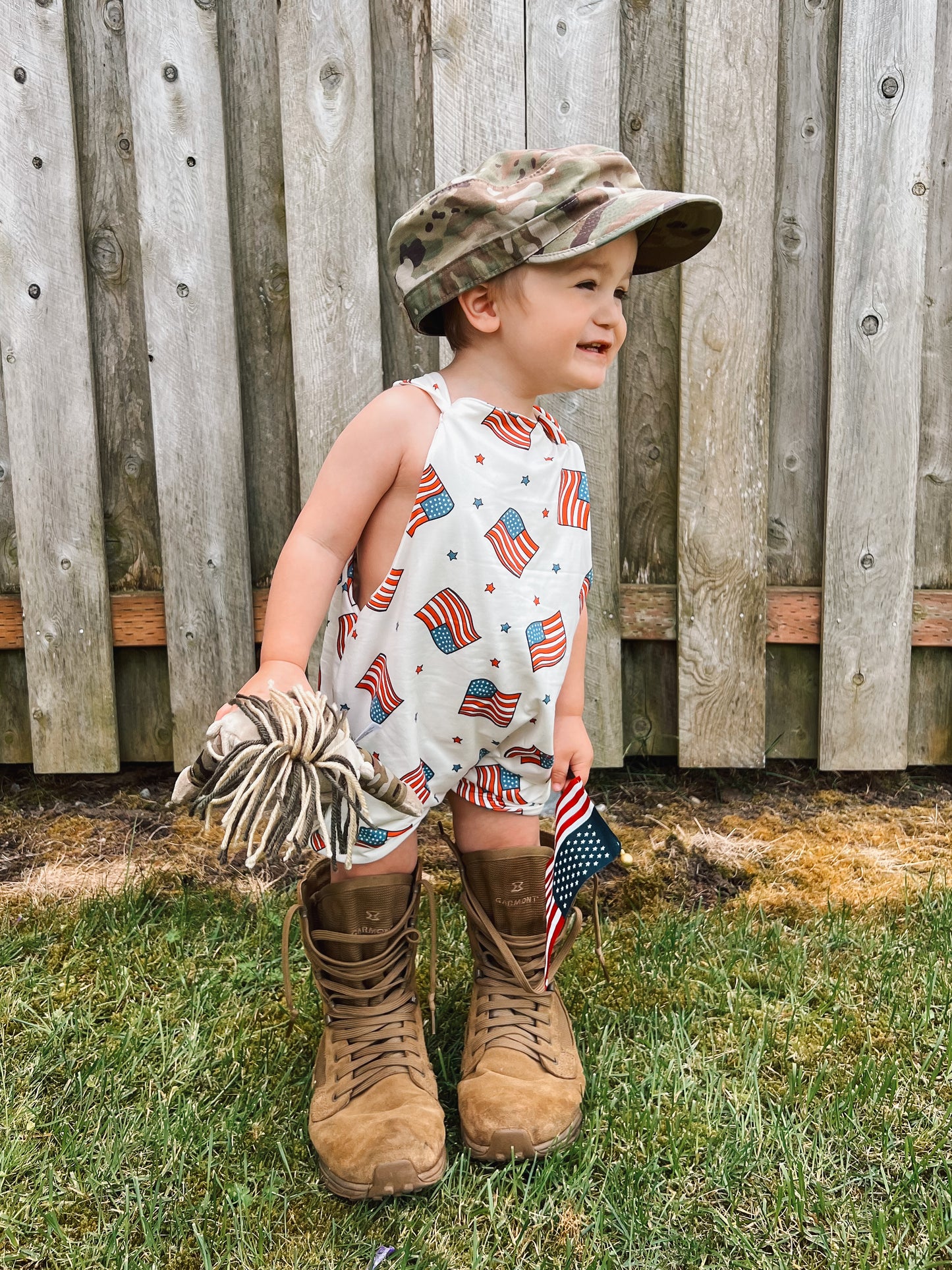 Flag Overall Romper