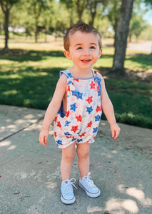 Party in the USA Reversible Overall Romper