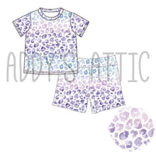 Load image into Gallery viewer, Pastel Leopard Biker Lounge Set