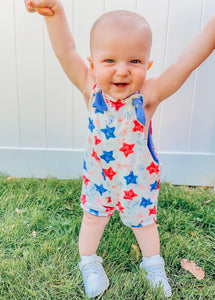 Party in the USA Reversible Overall Romper