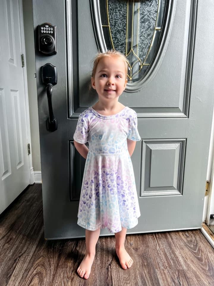 Pastel Leopard Princess Dress