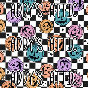 Checks & Jack-O-Lanterns Romper