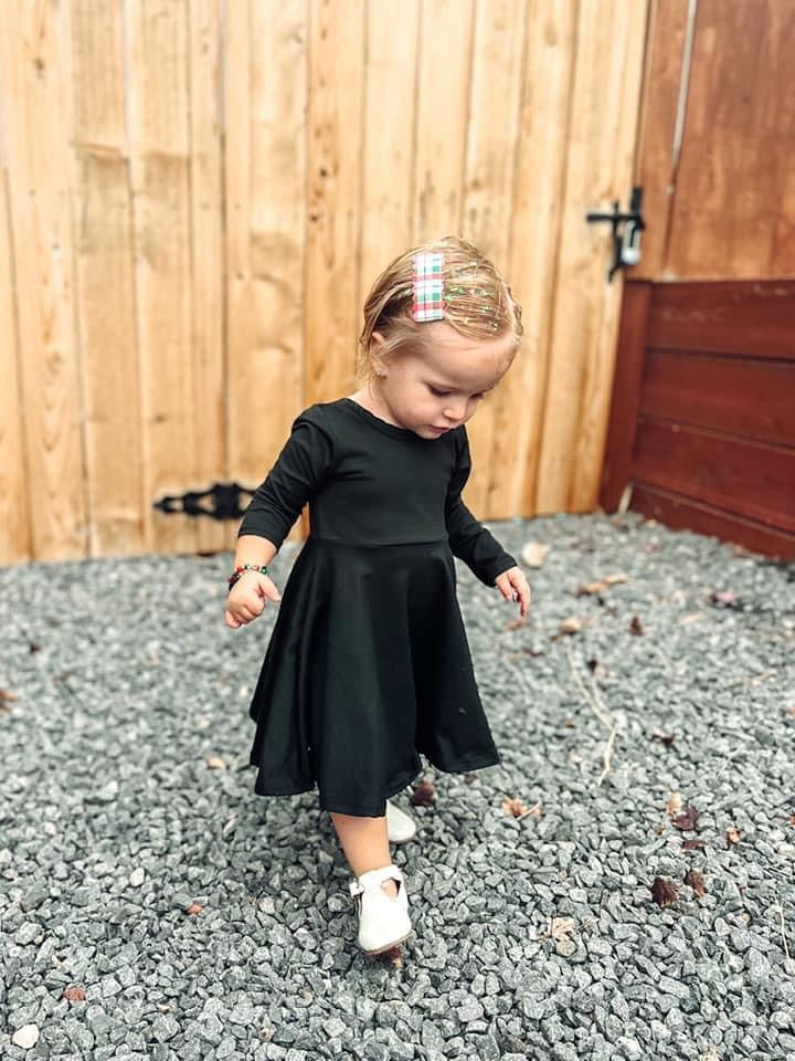 Black Princess Dress Long Sleeve