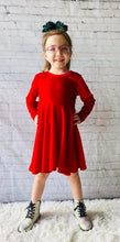 Load image into Gallery viewer, Santa Baby Velvet Princess Dress