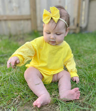 Load image into Gallery viewer, Yellow Sweater Romper