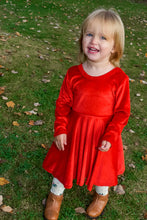 Load image into Gallery viewer, Santa Baby Velvet Princess Dress