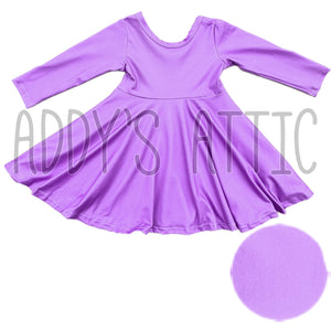 Purple Princess Dress Long Sleeve
