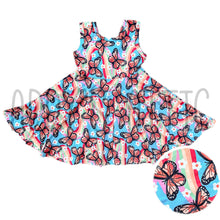 Load image into Gallery viewer, Rainbow Butterflies Princess Dress