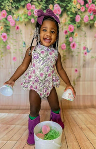 Olive Angelina Floral Romper