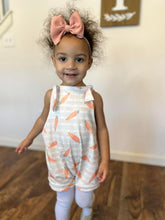 Load image into Gallery viewer, Gingham Carrots Reversible Overall Romper