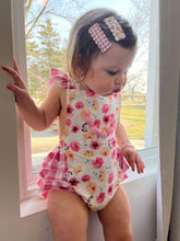 Load image into Gallery viewer, Floral Plaid Romper