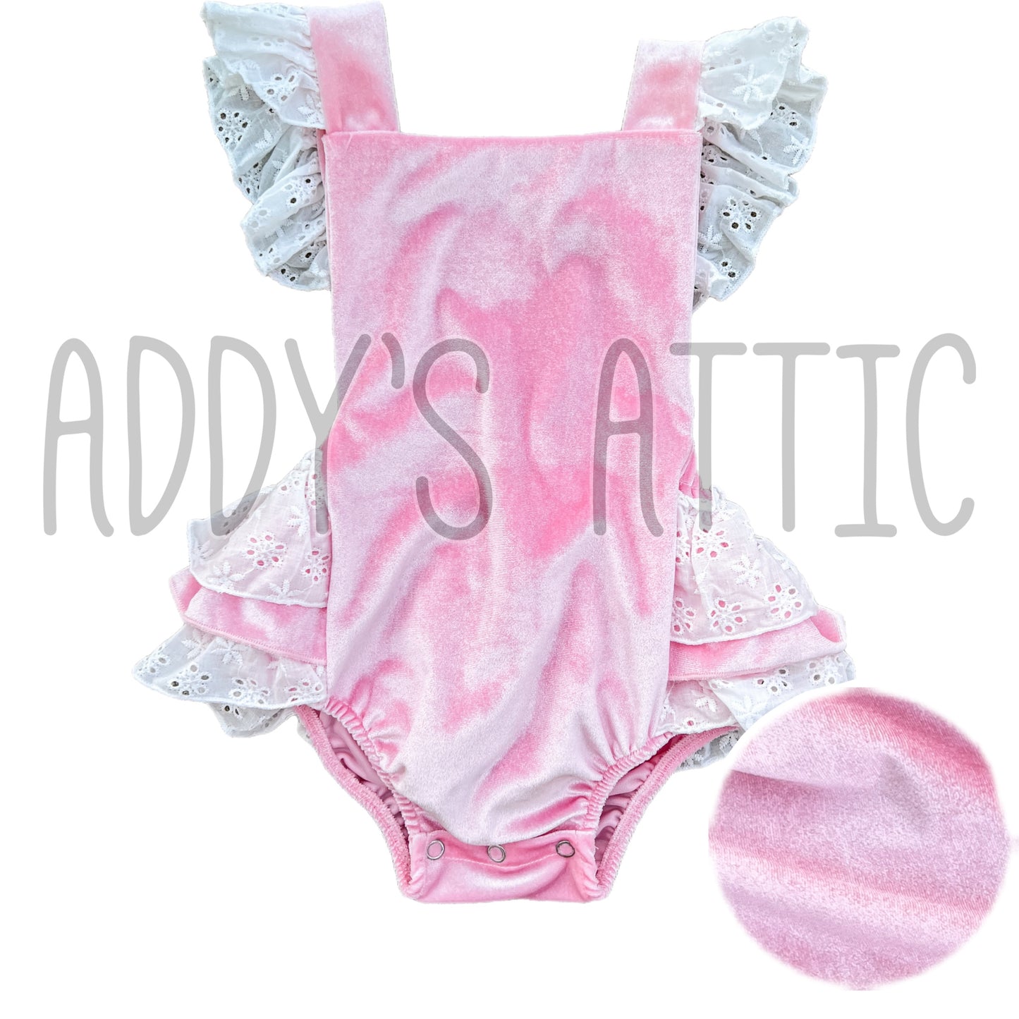 Pink Velvet Romper