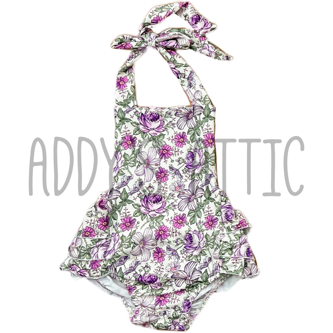 Olive Angelina Floral Romper