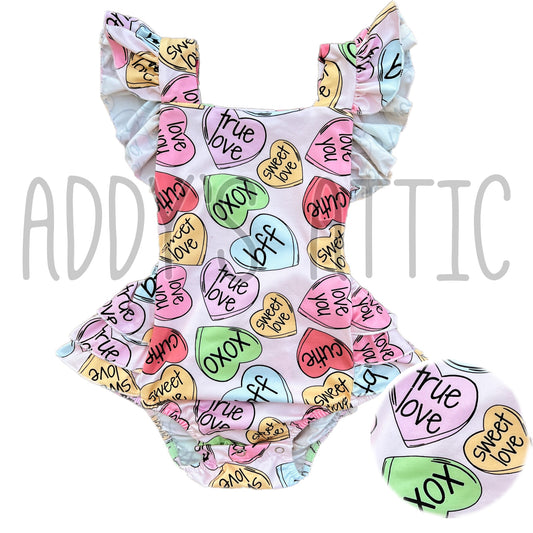 Conversation Hearts Romper