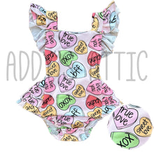 Load image into Gallery viewer, Conversation Hearts Romper