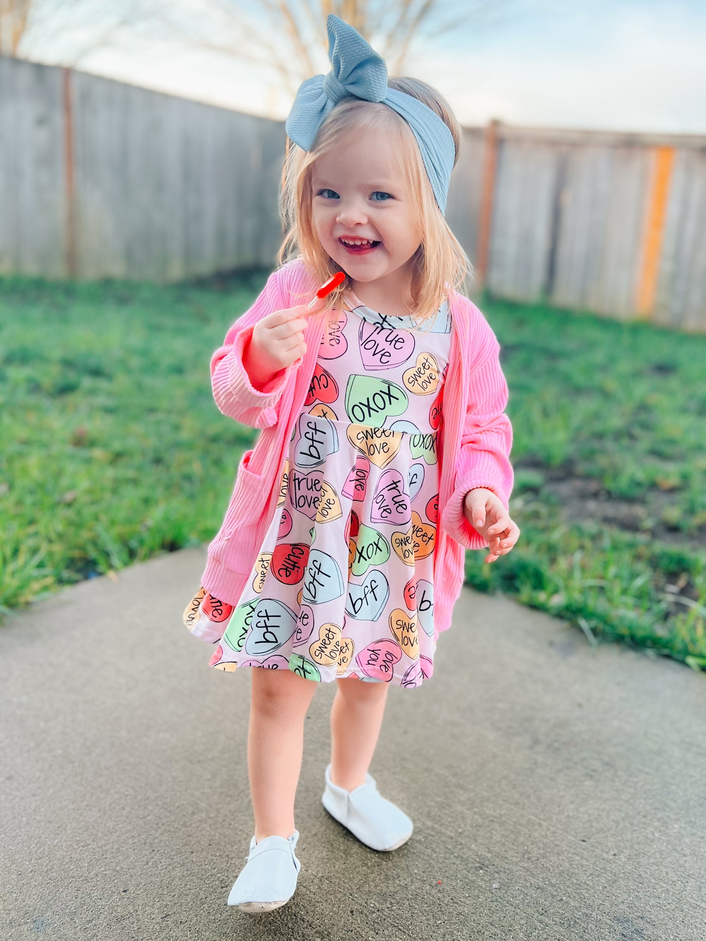 Conversation Hearts Princess Dress