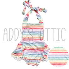 Load image into Gallery viewer, Rainbow Stripes Romper